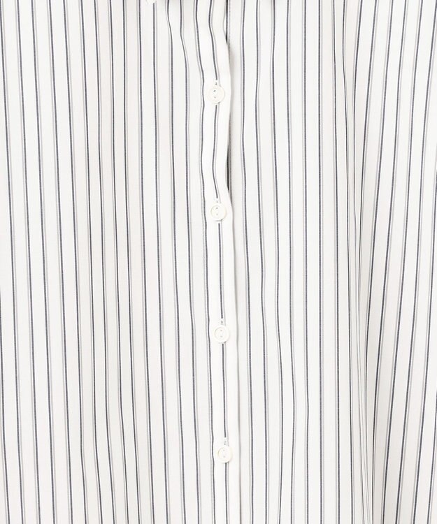 ANY SIS S 【洗える】クロップド シャツ オフベースストライプ