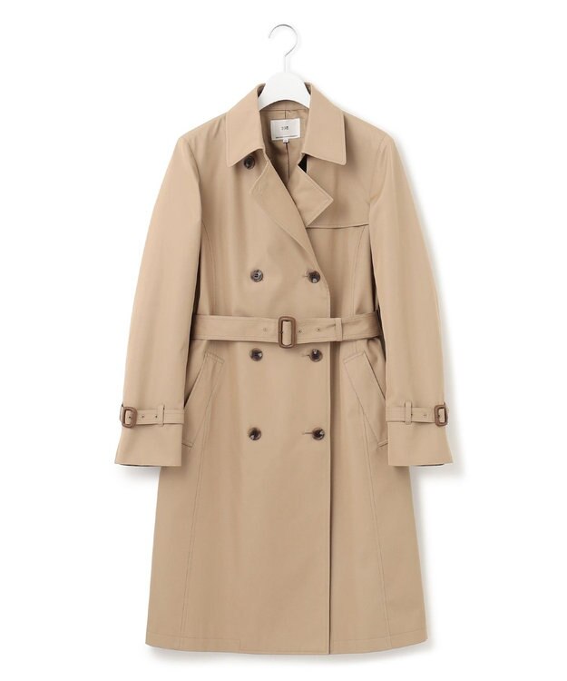 23区 S コットンポリエステルギャバジン ロング トレンチコート キャメル系