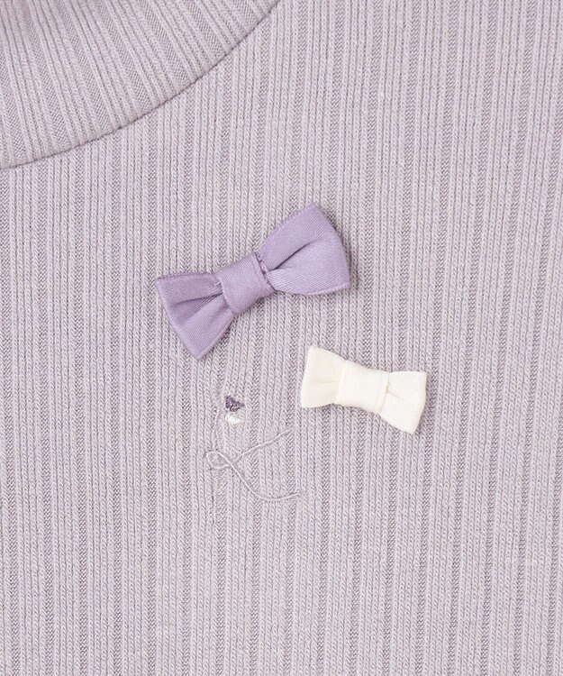 組曲 KIDS 【150-160㎝】ファー トレーナー ライトグレー系