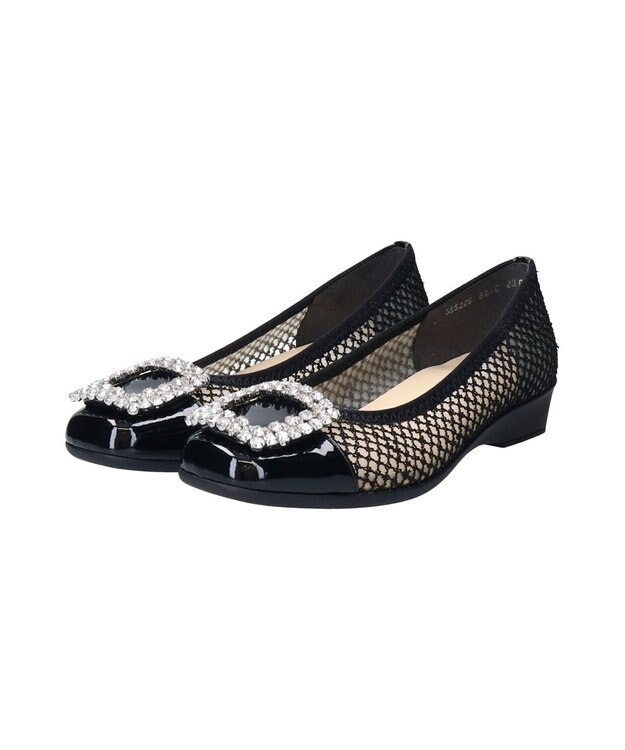 Bridget Birkin 【Bridget Birkin Walk】ビジューモチーフメッシュパンプス ブラックコンビ