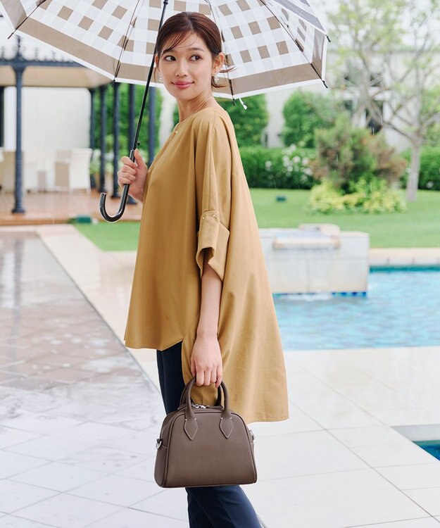 Tiaclasse 【本革】2WAYステッチハンドバッグ モカ