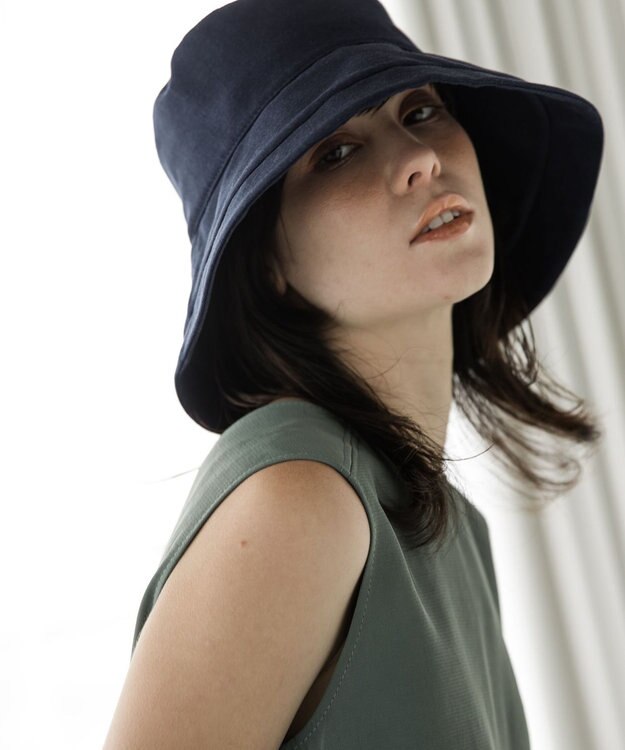 MOONBAT 【一級遮光/UVカット】UVラフィネハット（つばの広さノーマル）速乾/接触冷感/手洗いOK/サイズ調整可能/抗菌防臭加工 ネイビーブルー