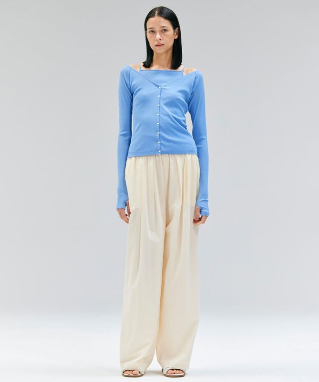 BEIGE， 【洗える/セットアップ対応】SPIGA / イージータックワイドパンツ Ecru