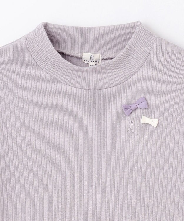 組曲 KIDS 【150-160㎝】ファー トレーナー ライトグレー系