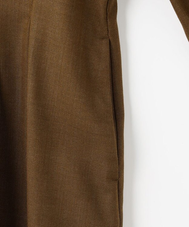 自由区 デニムライクツイル ワンピース ブラウン