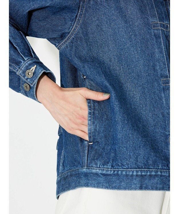 AMERICAN HOLIC ノーカラーデニムＧジャン Indigo