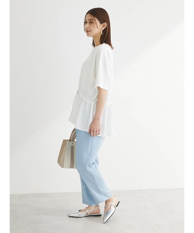 Green Parks ドロスト切替えドッキングカットプルオーバー Off White