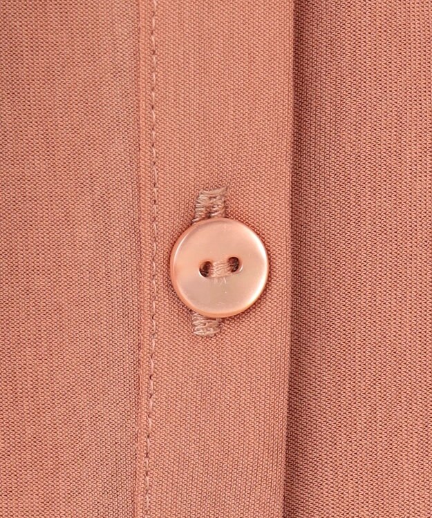 23区 L 【洗える】クリアトリコットジャージー ティアードデザイン カットソー ダークアプリコット系