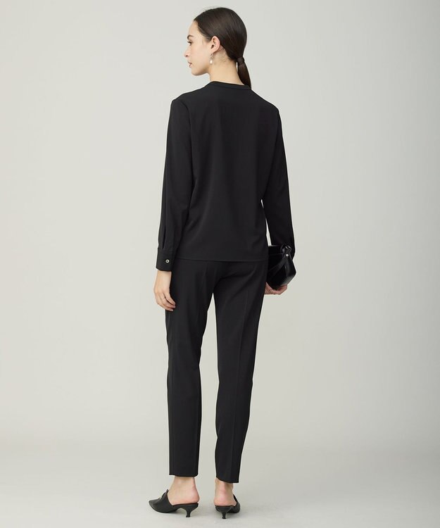 ICB L Fied キーネック ブラウス ブラック