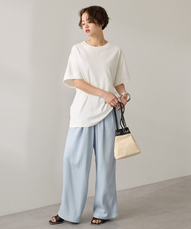 AMERICAN HOLIC 【接触冷感】スムースフレンチスリーブプルオーバー Off White