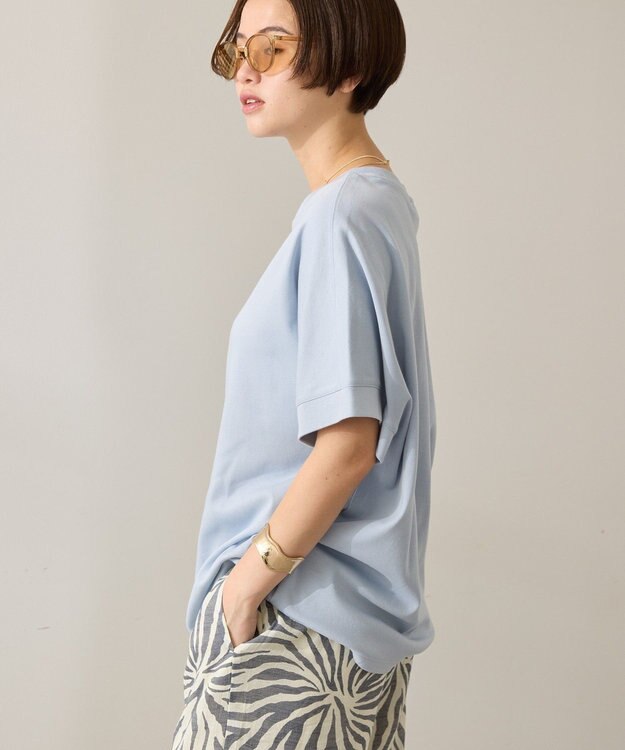 AMERICAN HOLIC 【接触冷感】スムースフレンチスリーブプルオーバー Blue