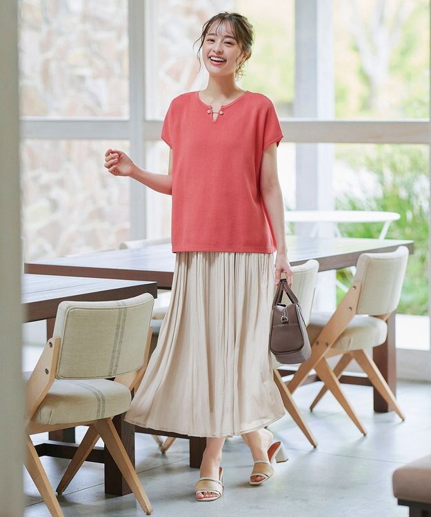 Tiaclasse 【本革】2WAYステッチハンドバッグ モカ