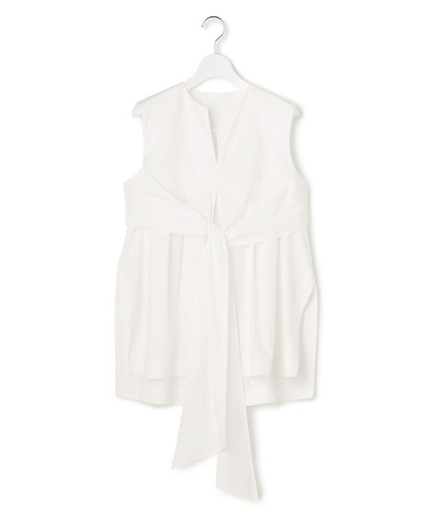 23区 【GOLD LABEL】タイプライターバイオ リボン ブラウス ホワイト系