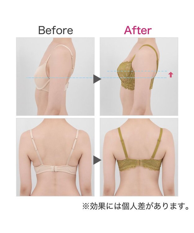 BRADELIS New York 【BRADELIS New York/ 育乳補整ブラ・STEP2 寄せる】ナオミステップ2ブラ24A1 ゴールド