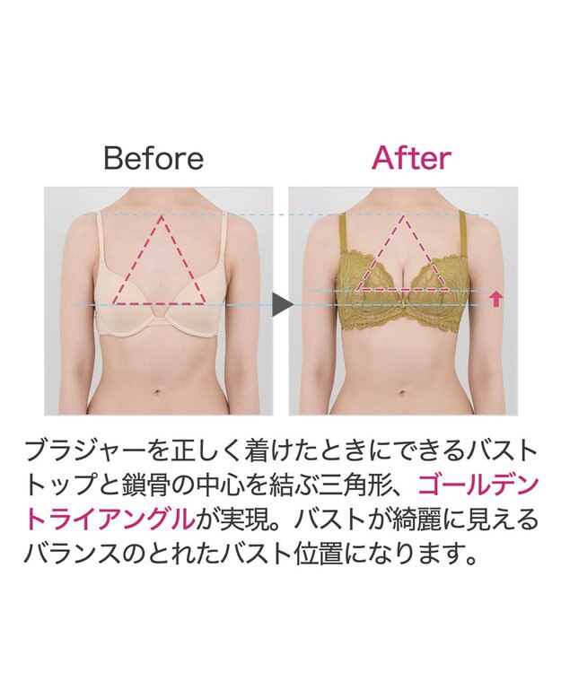 BRADELIS New York 【BRADELIS New York/ 育乳補整ブラ・STEP2 寄せる】ナオミステップ2ブラ24A1 ゴールド