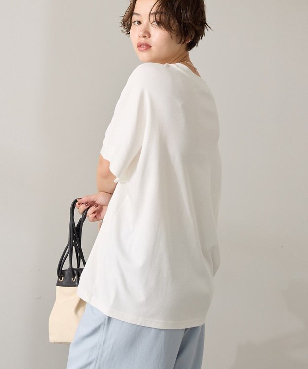 AMERICAN HOLIC 【接触冷感】スムースフレンチスリーブプルオーバー Off White