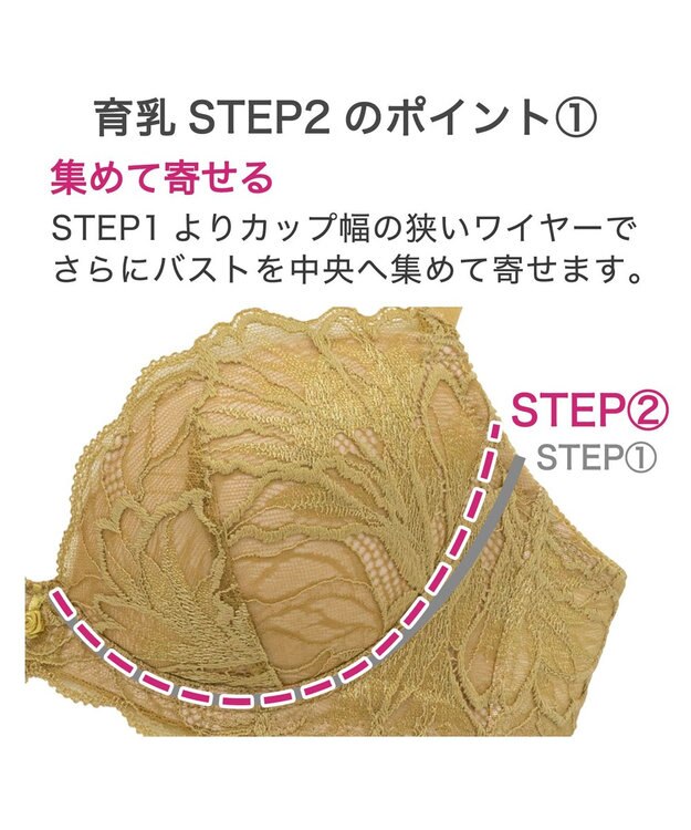 BRADELIS New York 【BRADELIS New York/ 育乳補整ブラ・STEP2 寄せる】ナオミステップ2ブラ24A1 ゴールド