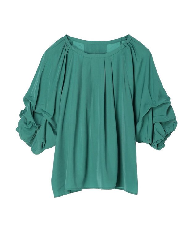 CRAFT STANDARD BOUTIQUE ピンタックホイップスリーブブラウス Green