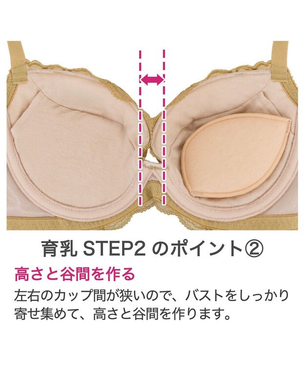 BRADELIS New York 【BRADELIS New York/ 育乳補整ブラ・STEP2 寄せる】ナオミステップ2ブラ24A1 ゴールド