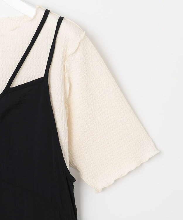 Feroux 【セットアイテム】シュリンクインナー × キャミワンピース ブラック系