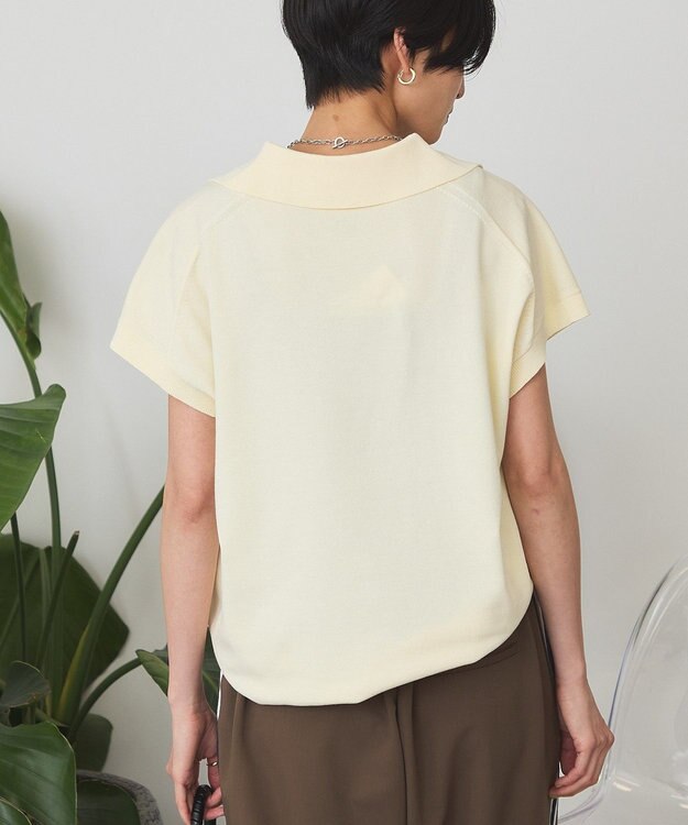 AMERICAN HOLIC フレンチスリーブスキッパールーズニットプルオーバー Yellow