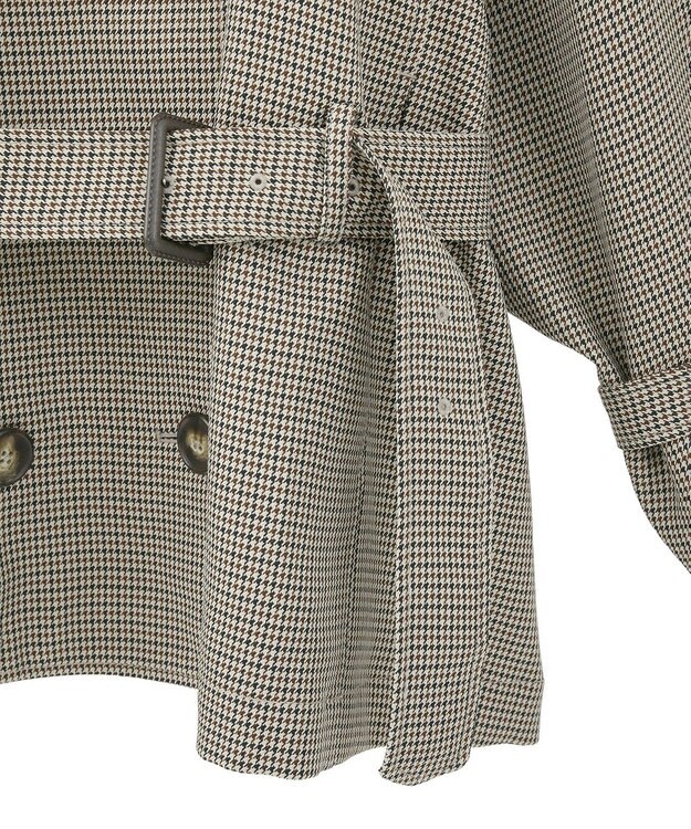 CRAFT STANDARD BOUTIQUE オーバサイズショートトレンチコート ガンクラブチェック