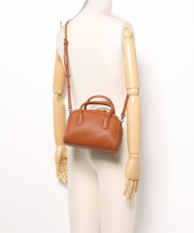 style code [Lyrss/リルス]牛革　ボストンバッグ キャメル