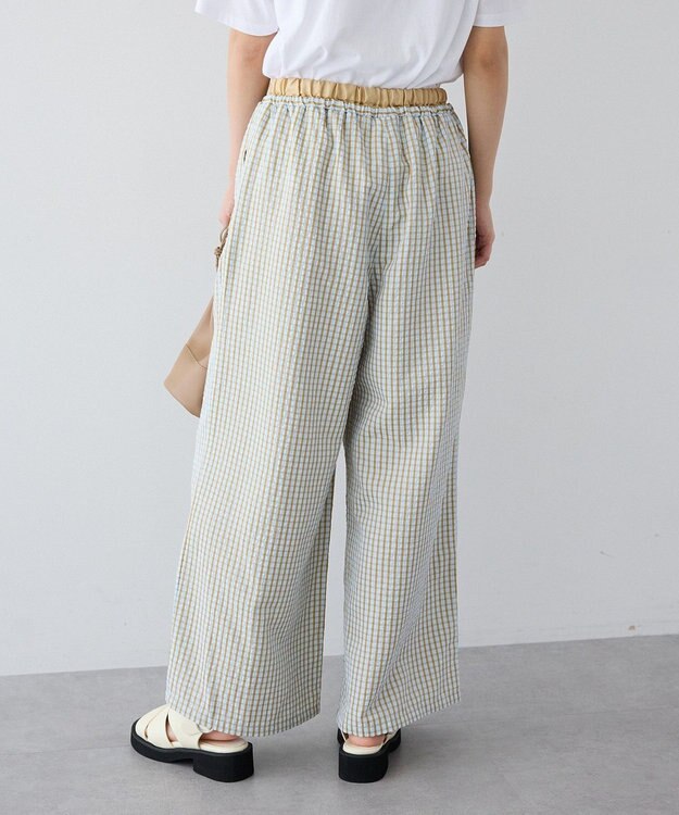 CRAFT STANDARD BOUTIQUE サッカーチェックイージーパンツ Light Blue