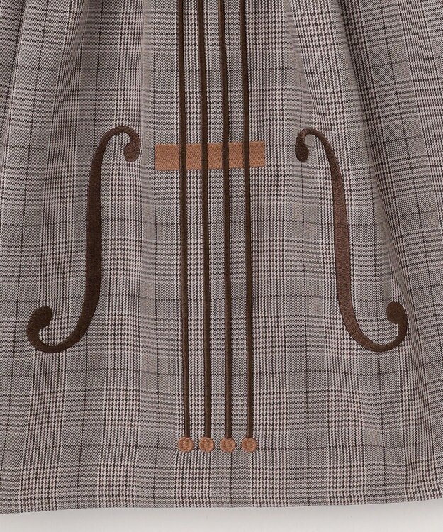 ANY KIDS メロディジャンパースカート ブラウン×チェック