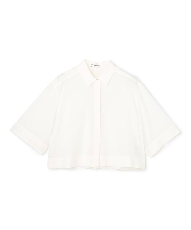 BEIGE， BAC / コットンシアー ショートレングスシャツ Off