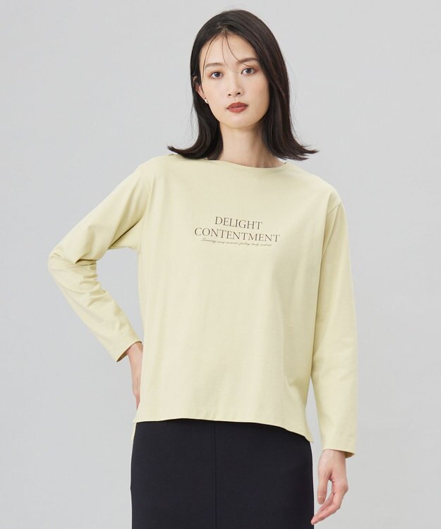 J.PRESS LADIES L ロゴ ロングスリーブ Tシャツ ピスタチオ系