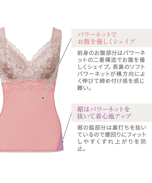 BRADELIS New York 【BRADELIS NewYork peace】ハートフルカップカシュクールブラキャミソール23 新作 ローズベージュ