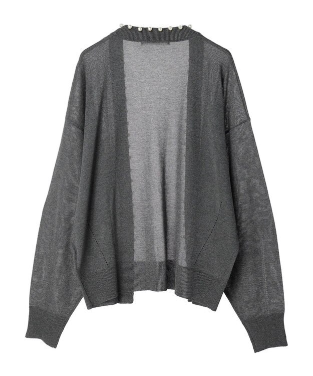 Green Parks ・ＥＬＥＮＣＡＲＥ　ＤＵＥパールツキシアーカーディガン Gray