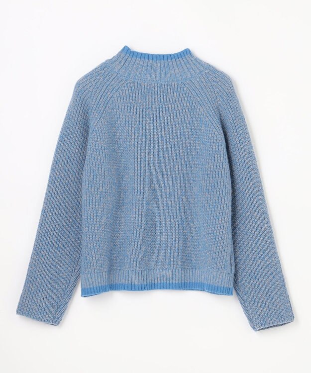 ANY L 【5色展開】バイカラーMIXニット ブルーMIX