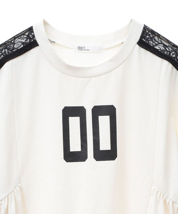 CRAFT STANDARD BOUTIQUE 接触冷感/UVカット/レースライン入りチュニック Off White