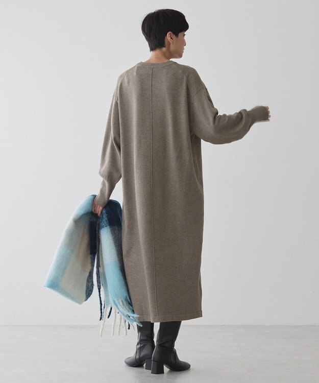 AMERICAN HOLIC クルーネックニットワンピース Mocha