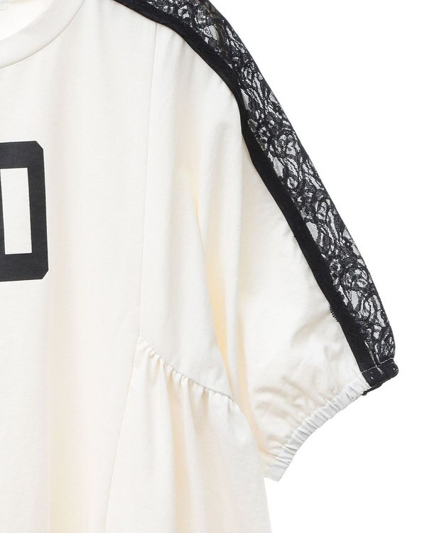 CRAFT STANDARD BOUTIQUE 接触冷感/UVカット/レースライン入りチュニック Off White