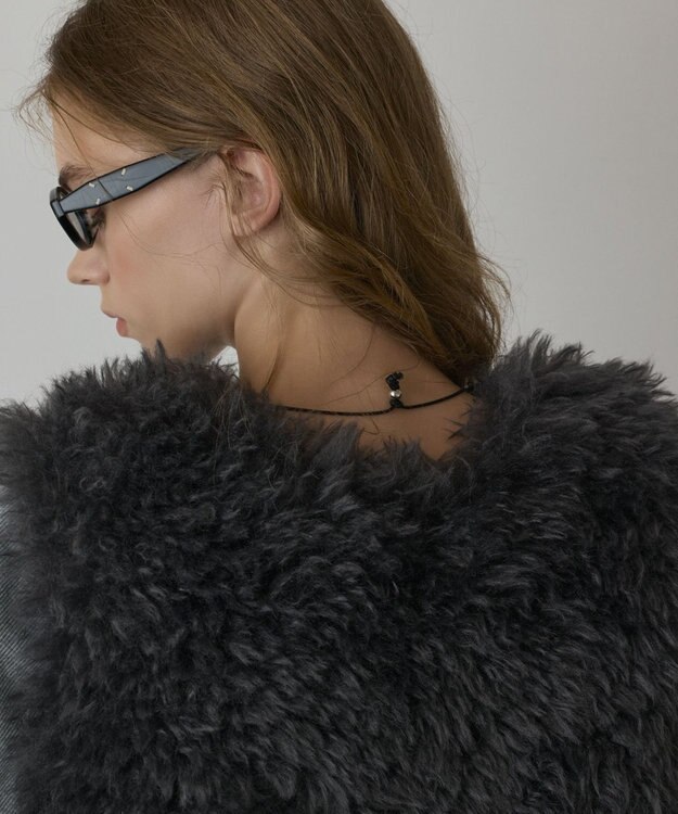 GRACE CONTINENTAL ショ－トファ－ジレ チャコール