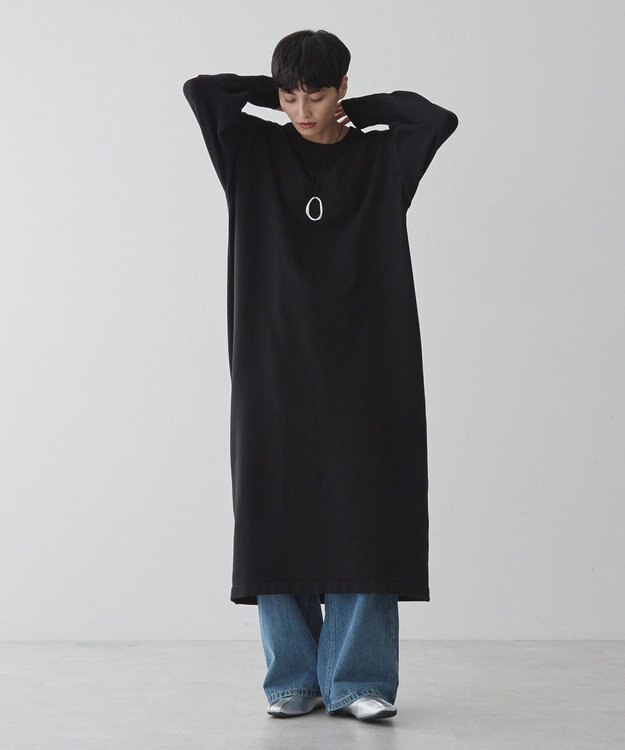 AMERICAN HOLIC クルーネックニットワンピース Black