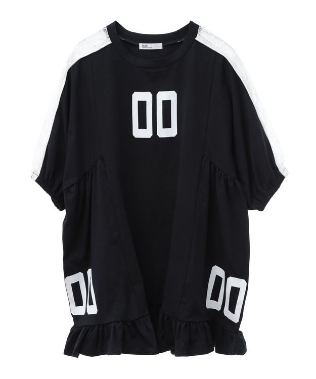 CRAFT STANDARD BOUTIQUE 接触冷感/UVカット/レースライン入りチュニック Navy