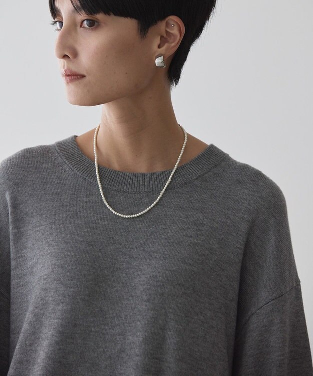 AMERICAN HOLIC クルーネックニットワンピース Gray Mixture