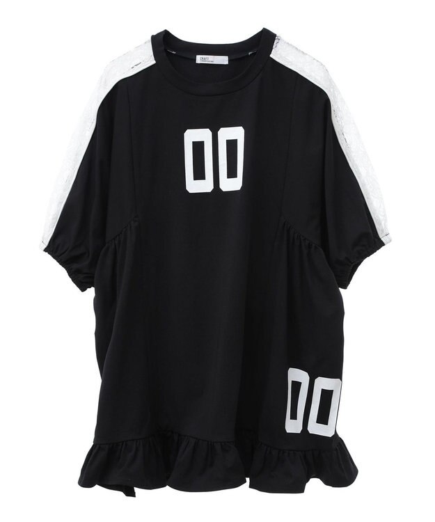 CRAFT STANDARD BOUTIQUE 接触冷感/UVカット/レースライン入りチュニック Black