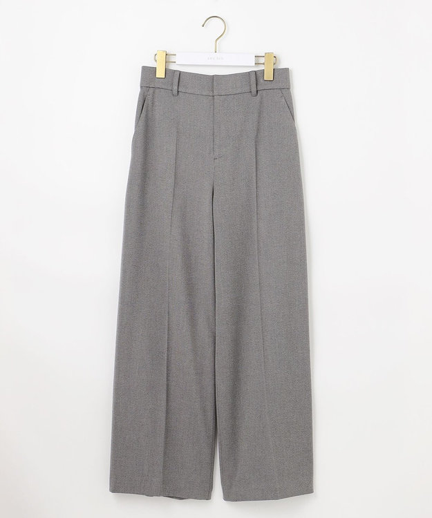 ANY SIS ビューティサーモ2WAYストレッチ ワイドパンツ グレーシャンブレー