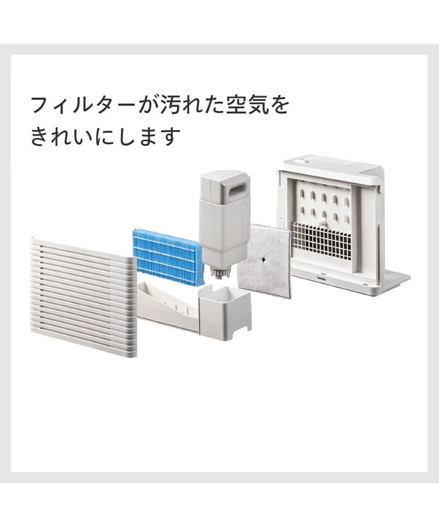 YAMATO テーブル＆キッチン 【TWINBIRD】パーソナル加湿空気清浄機  ホワイト  AC-4252W ホワイト