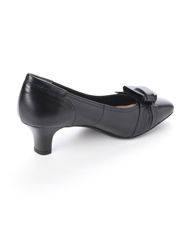 Riz raffinee <Riz raffinee>【高機能】スクエアドレープパンプス ブラック