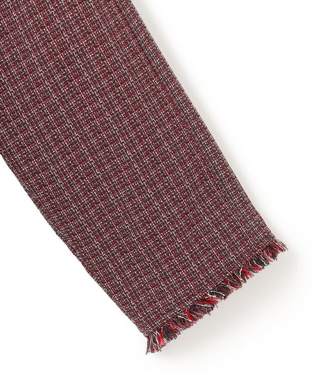 23区 S ツイーディーカラーミックス ノーカラー ジャケット レッドミックス