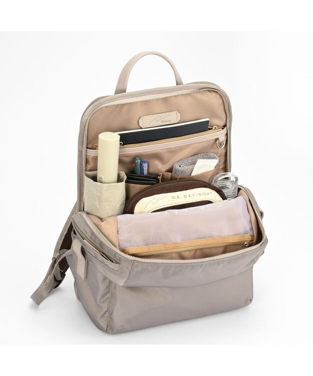 ACE BAGS & LUGGAGE W&.Day/Night リッカ2 スクエアリュック A4サイズ 14.0インチPC収納 19152 ダブルアンドデイナイト スモーキーピンク