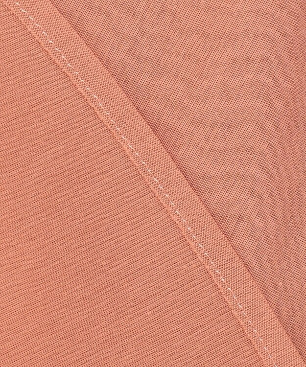 23区 S 【洗える】クリアトリコットジャージー ティアードデザイン カットソー ダークアプリコット系