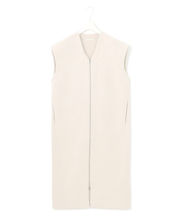 ICB 【洗える】コットンシェニール ジレワンピース トープ系