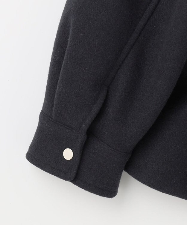 ANY SIS ウールライクショート アウター ネイビー